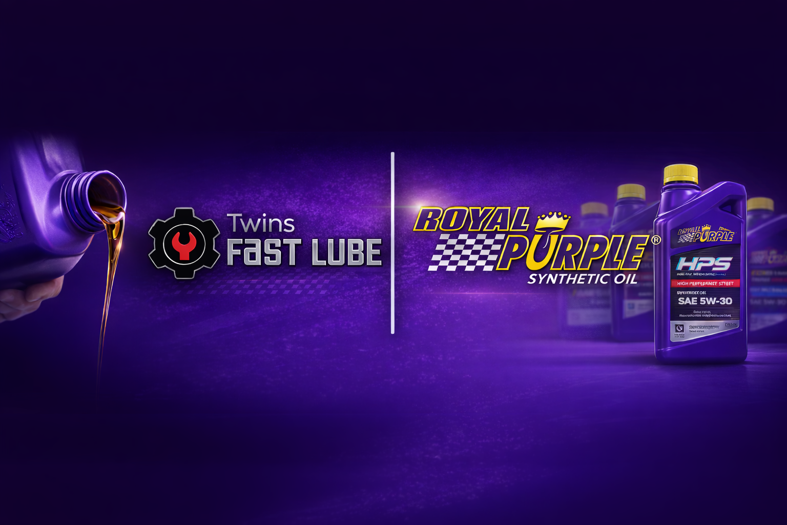 Twins Fast Lube × Royal Purple Synthetic Oil